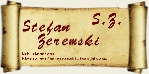 Stefan Zeremski vizit kartica
